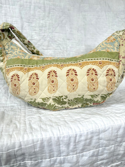 Green Floral Crossbody Bag