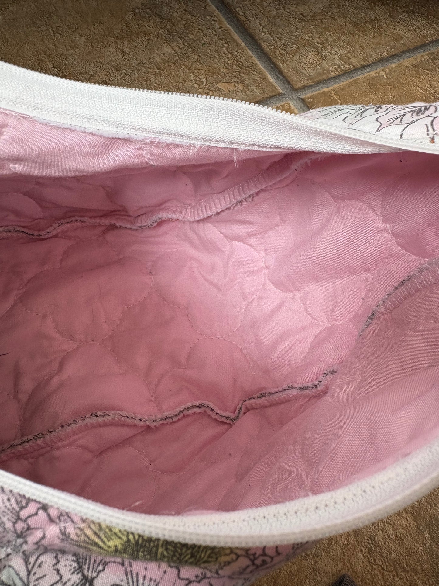 Pink Floral Crossbody Bag