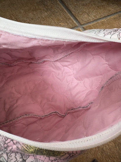 Pink Floral Crossbody Bag
