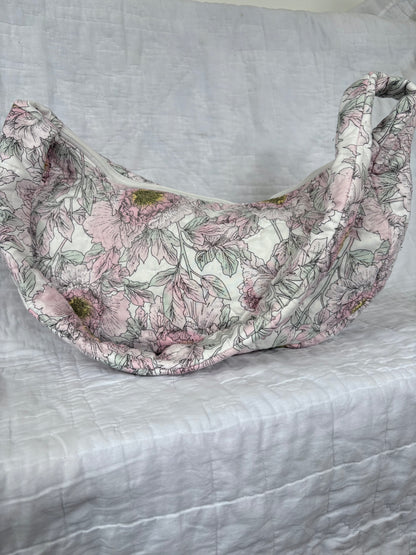 Pink Floral Crossbody Bag