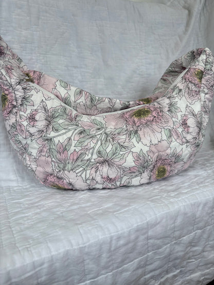 Pink Floral Crossbody Bag