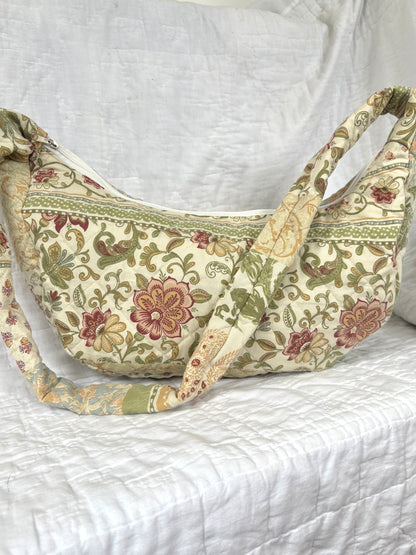 Green Floral Crossbody Bag
