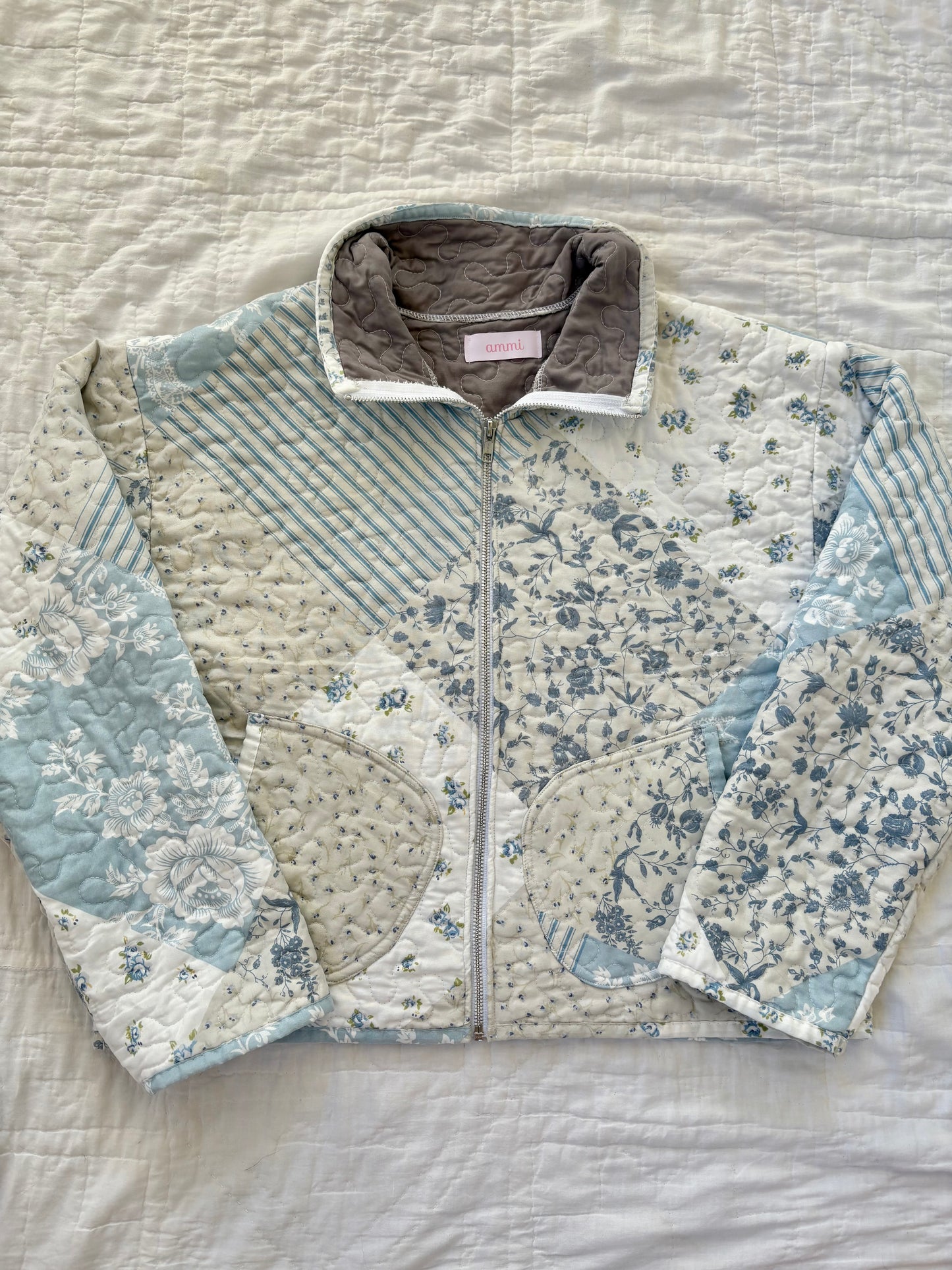Blue Quilted Jacket