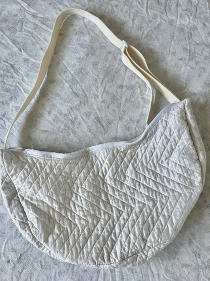 White Crescent Bag